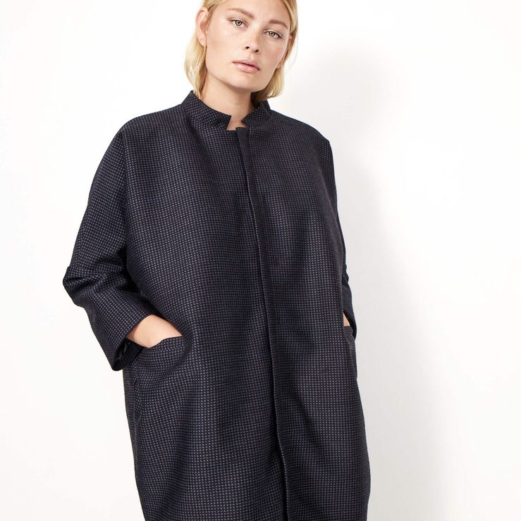 circle supply deadstock collection wool thora coat